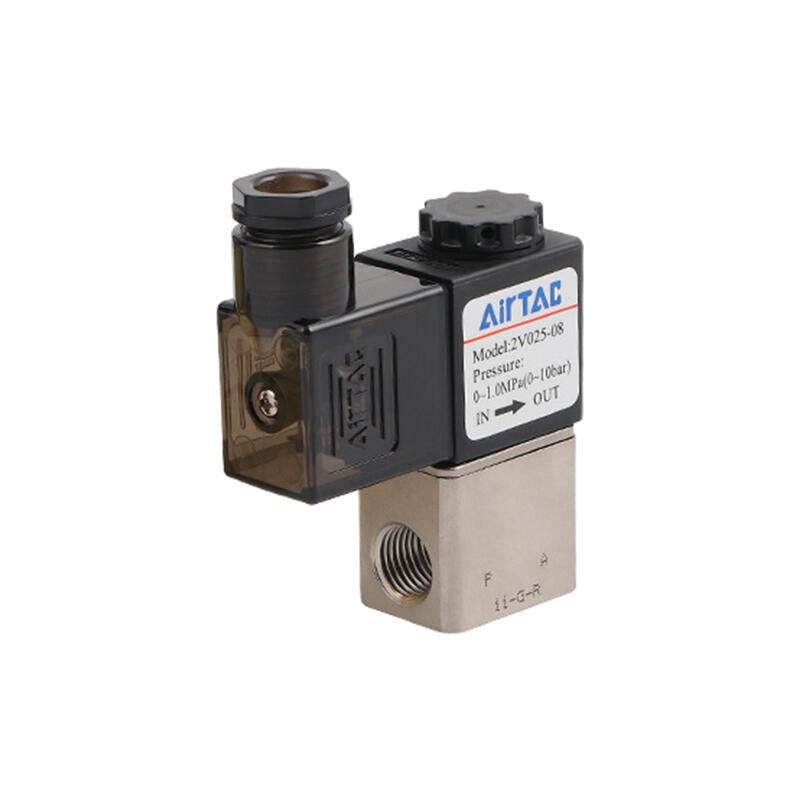 AirTAC Direct-acting fluid control valve, normally closed, DIN socket type; 2V02508F