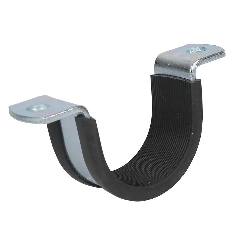 Zhiling pipe clamps, galvanized thickened water pipe clamps, U-shaped clamps, pipe ferrules, hose clamps, DN25A, 34mm diameter + anti-vibration strip, 10 pieces.