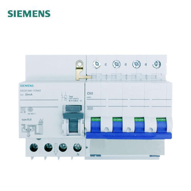 Siemens ET-5SN 63A 4P C 6kA 30mA Electronic RCD Circuit Breaker