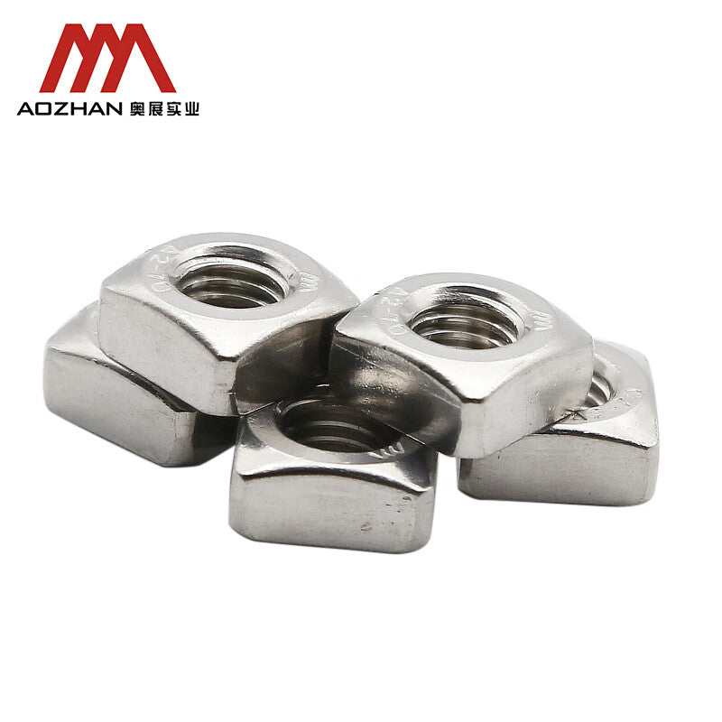 AOZHAN 304 Stainless Steel DIN562 Four-Corner Nuts, M4, 1000 pieces/box