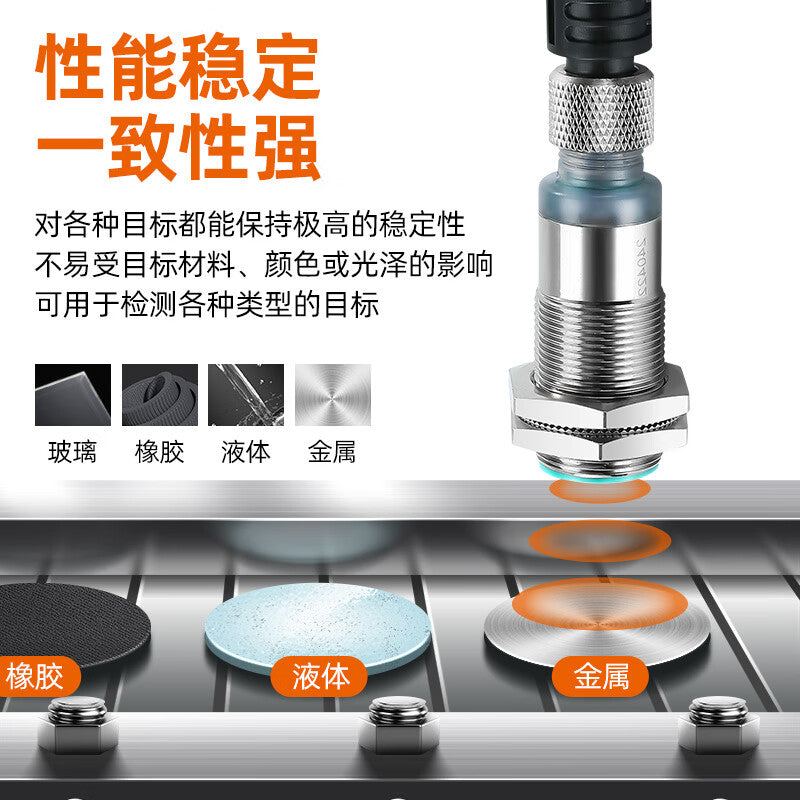 USAMR ultrasonic ranging sensor, high-stability millimeter-level precision liquid level and material level sensing obstacle avoidance probe, BGC series.