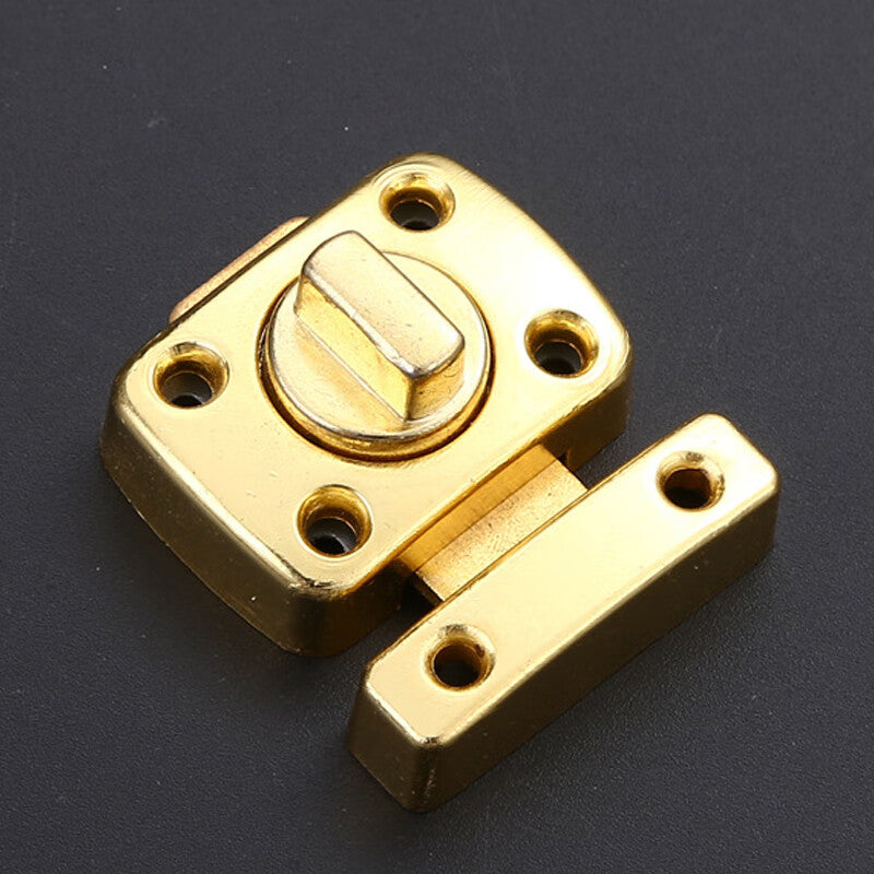 Deqi Zinc Alloy Door Bolt Lock, Bathroom Door Latch, Bedroom Deadbolt Lock, with Screws, Large Bright Gold