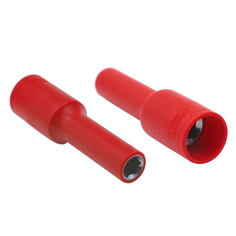 Dimension 3/8'' 10mm series insulated extended sleeve head, withstand voltage 1000V, German standard 13mm 8113-13/piece