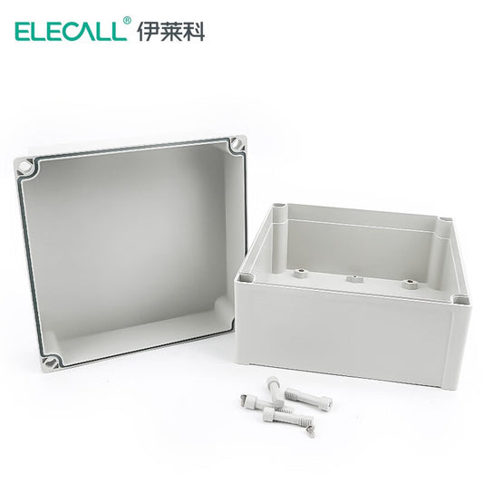صندوق ELECALL مقاوم للماء مصنوع من مادة ABS مقاوم للغبار IP67 صندوق توزيع بلاستيكي مقاوم للماء وصندوق تحكم مثبت على السطح 200*200*130
