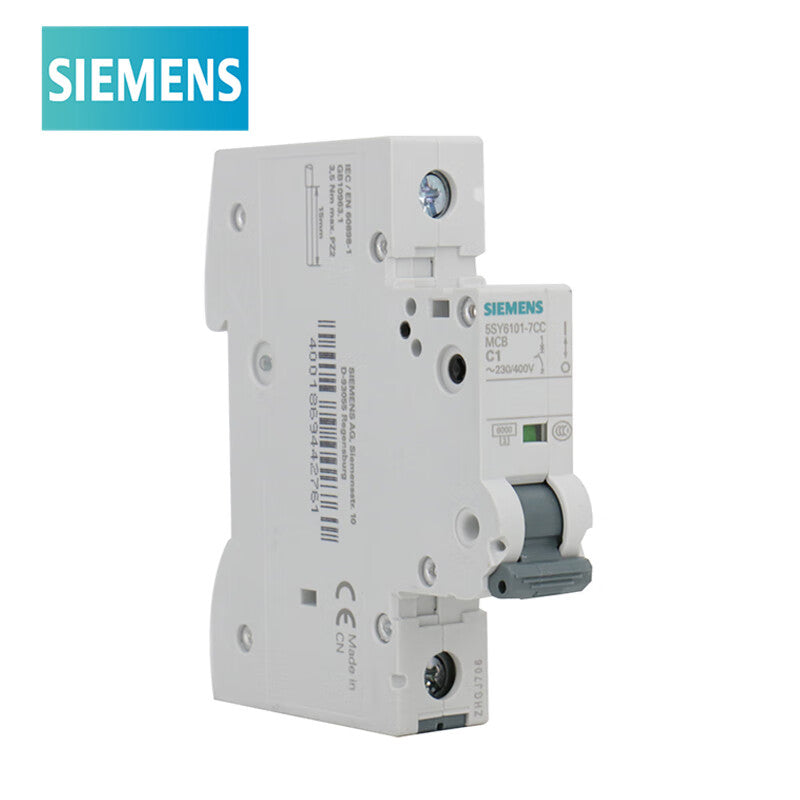 Siemens circuit breaker 5SY6101-7CC Type C 1A 1P 6KA single in and single out air switch main circuit breaker