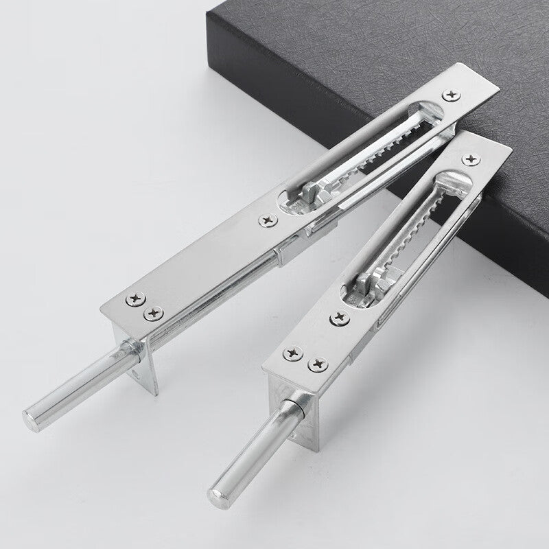 Bairuichen 201 Stainless Steel Concealed Lock, 6-inch Toothed Fire Door Concealed Bolt, Length 155mm, Width 25mm