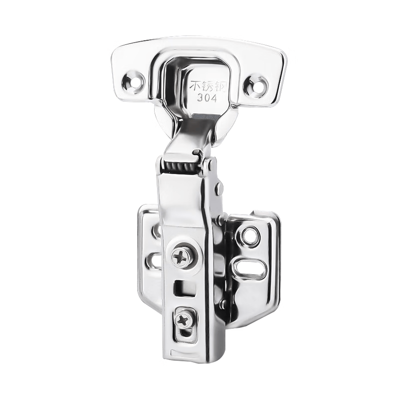 Jucheng Cloud Stainless Steel Hinges, 2-Pack, Medium Bend, Cabinet Door Hydraulic Damping Hinges, Spring Wardrobe Hinges