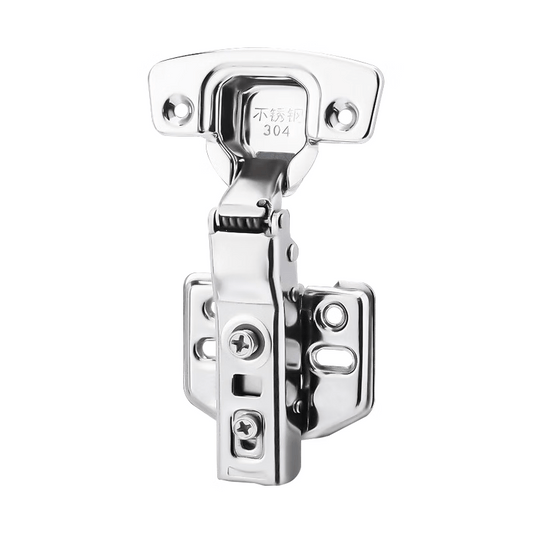 Jucheng Cloud Stainless Steel Hinges, 2-Pack, Medium Bend, Cabinet Door Hydraulic Damping Hinges, Spring Wardrobe Hinges