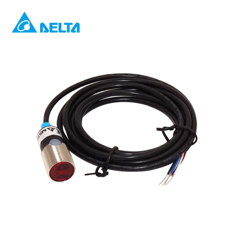 Delta diffuse reflection photoelectric sensor, push-pull output (compatible with NPN/PNP), 100mm detection distance; PS-MR1-USB2