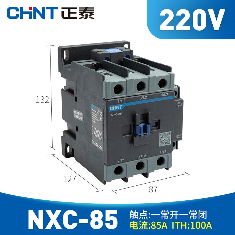 CHNT NXC-85 220V AC Contactor - Kunlun Series Electromechanical Switch