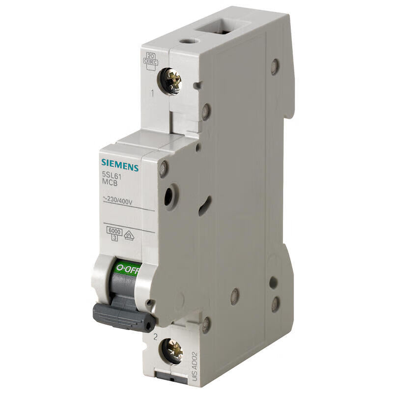 Siemens miniature circuit breaker; 5SL6 1P B20A