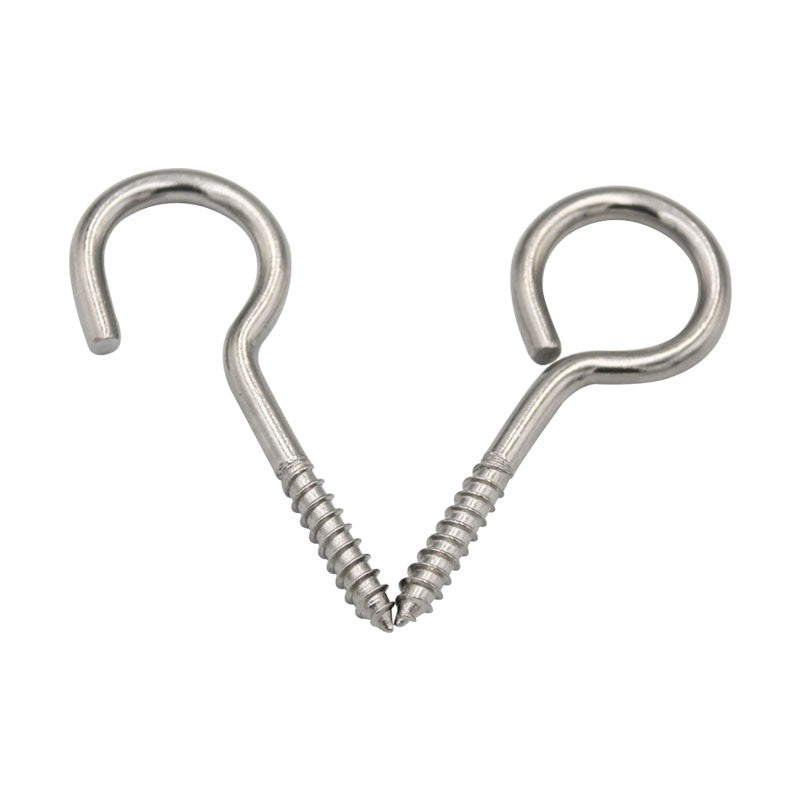 Jingu Lao KC-18 304 Stainless Steel Eye Bolt Self-Tapping Screws, Eyelet Hooks, Hand-Tightening Screws, M3 (20 pieces)