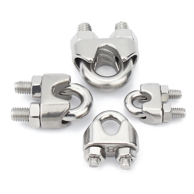 Bingyu BX-18 304 Stainless Steel U-Shaped Cable Clamp, Wire Rope Clamp Lock, M18 (1 piece)