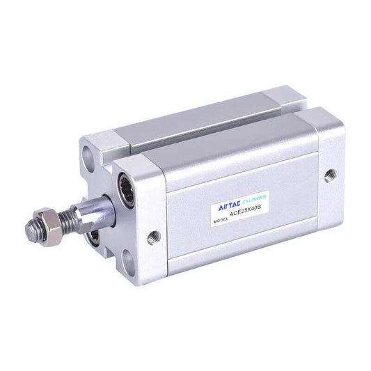 ACE25X100B AirTAC Compact Double Acting Cylinder with Threaded Rod