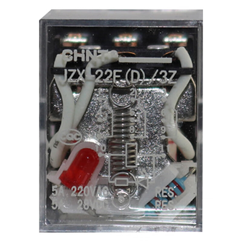 Chint small medium power electromagnetic relay AC 24VAC 3NO+3NC 5A JZX-22F(D)/3Z plug AC24V