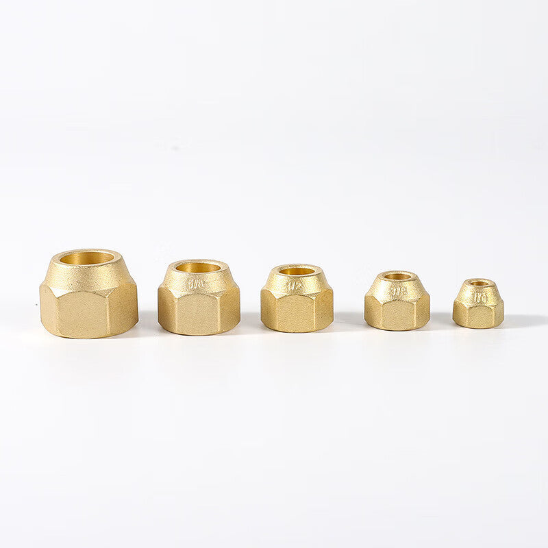 Steel Kirin Products - Air Conditioner Copper Pipe Connecting Nuts, Thickened Brass Nuts (Unit: Piece) 4/2 Standard Thickened Imperial Nuts
