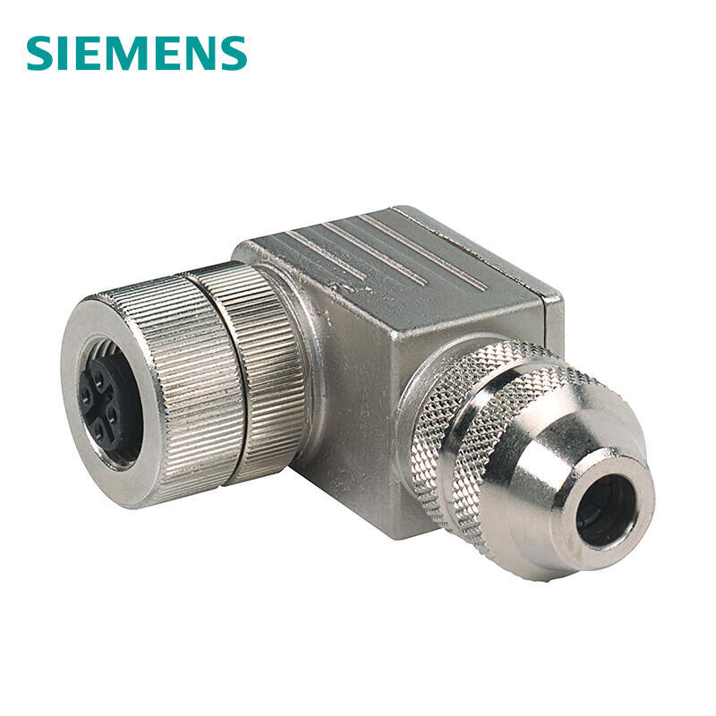 Siemens M12 socket for PROFIBUS angled, 5-pole, B-coded screw terminal connection without terminal resistor; 3RK19021DA00