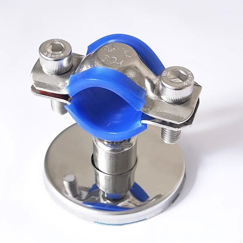Shanhe Industrial Products Stainless Steel Pipe Clamps, Fixing Clips, Gas Pipeline Support Brackets, Pipe Hoops, Water Pipe Supports Φ38-40, Column Height 50-100mm