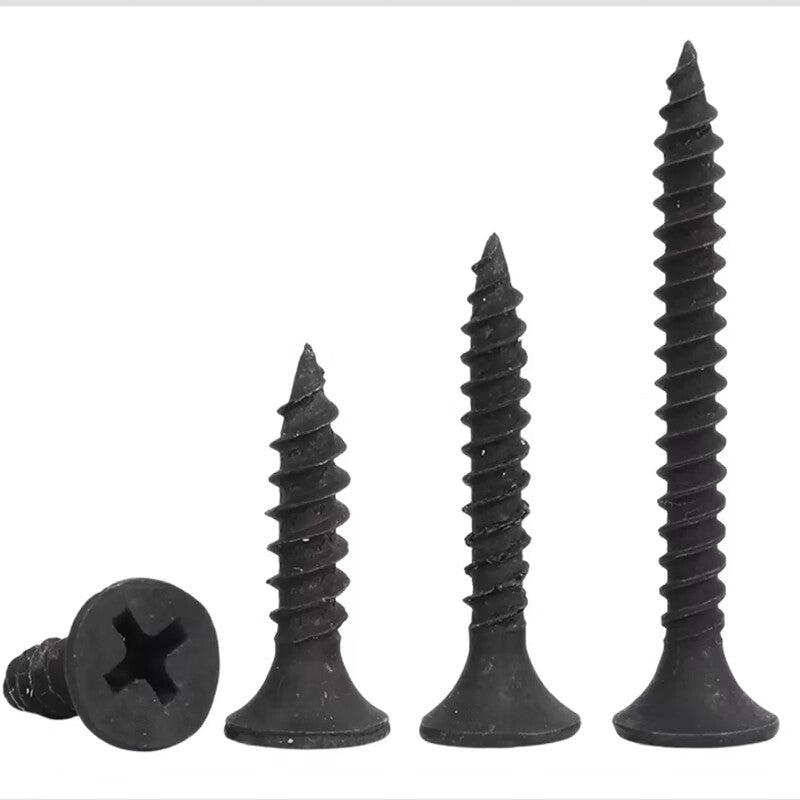 Tianli wall panel self-tapping screws, Phillips head countersunk black woodworking flat head hardened gypsum board drywall screws and wood screws