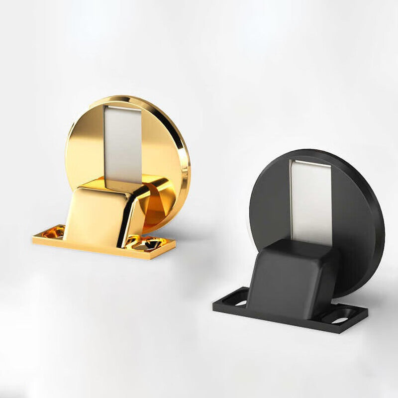 Deqi No-Drill Magnetic Door Stopper Hardware Accessories, Door Stops and Bumpers, Steel Color