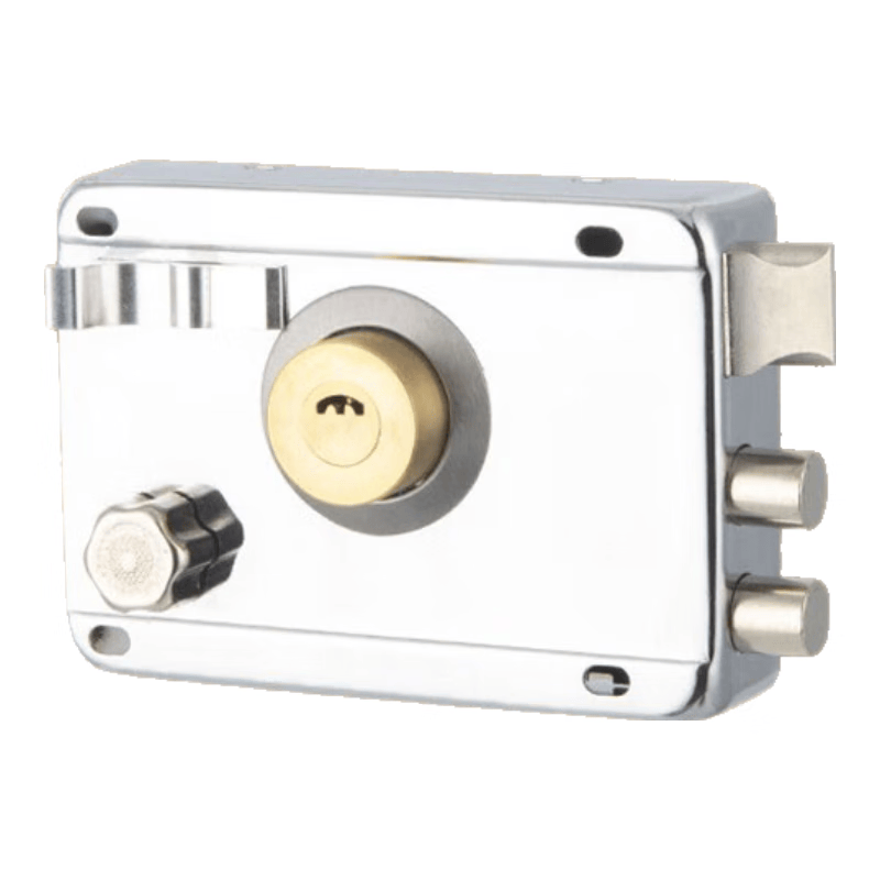 Thousand-speed wheel external door lock, old-style anti-theft lock, anti-pry, for home front doors, standard model - beveled edge - left opening.