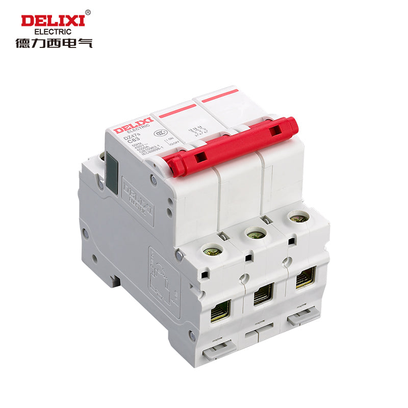 Delixi air switch small circuit breaker DZ47s C type 3P 63A