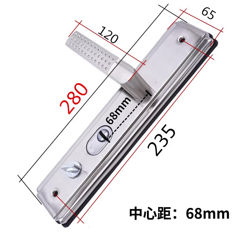 Chugong stainless steel security door lock handle panel thickened handle, entrance door pull handle lock, universal panel handle