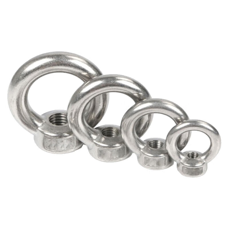 Jing Shi 304 Stainless Steel Eye Nuts, Ring Nuts and Seals, M10, Unit: Piece CF112