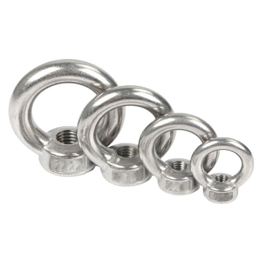 Jing Shi 304 Stainless Steel Eye Nuts, Ring Nuts and Seals, M10, Unit: Piece CF112
