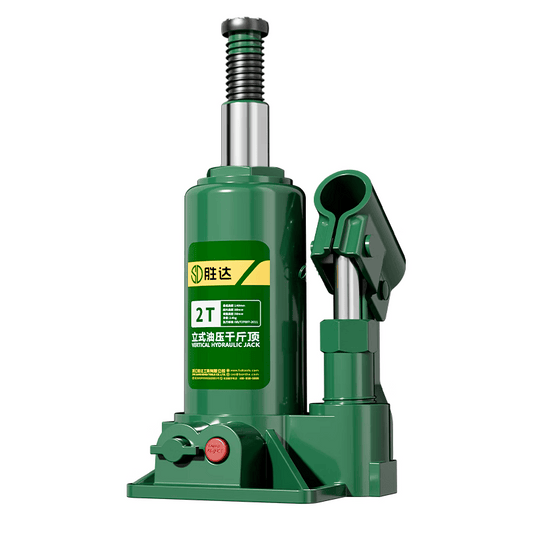 Shengda hydraulic vertical 3-ton jack for cars, trucks, and sedans; oil pressure, household use, hand-cranked jack, tire changing tool.