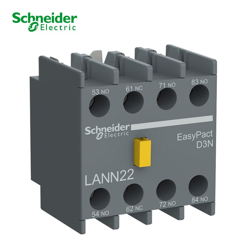 Schneider contactor auxiliary contact adaptation LC1N series 2 open 2 closed/2 open/2NO+2 closed/2NC front mounting LANN22N contactor accessories