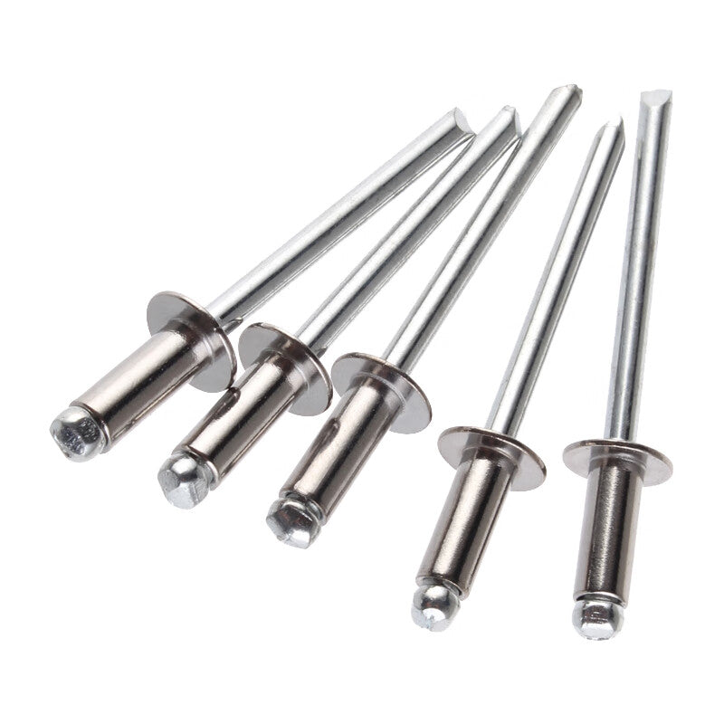 Jing Shi 304 Stainless Steel Semi-Steel Blind Rivets, Open Type Blind Rivets, 304 Housing GB12618, M4*16 (100 pieces) Unit: Package CD024