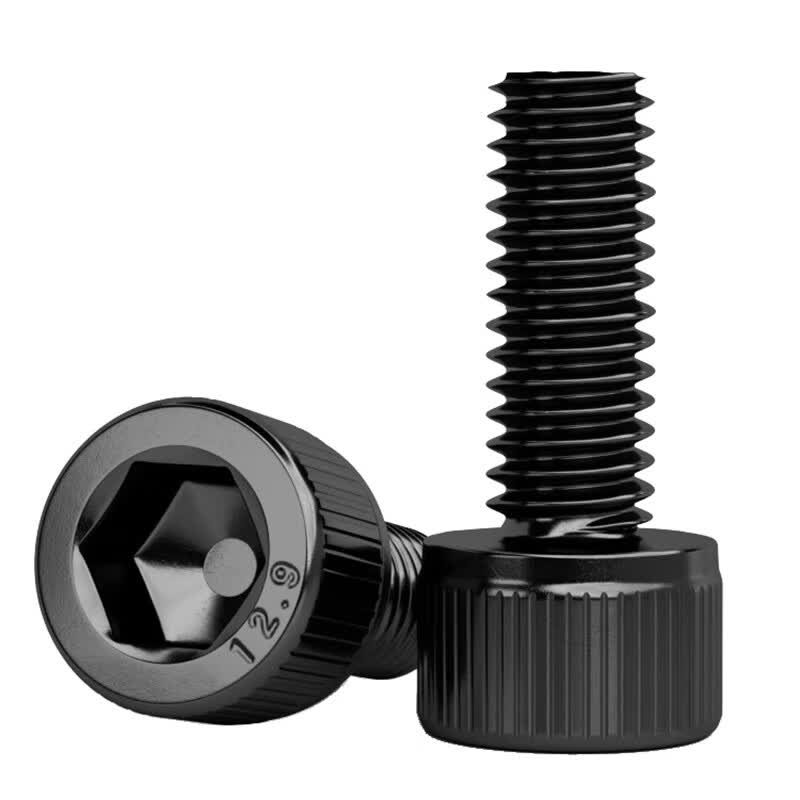 Bocai 12.9 grade high strength cup head hex screw, cylindrical head screw, black extended bolt, M24x150 (1 piece/pack), half thread.