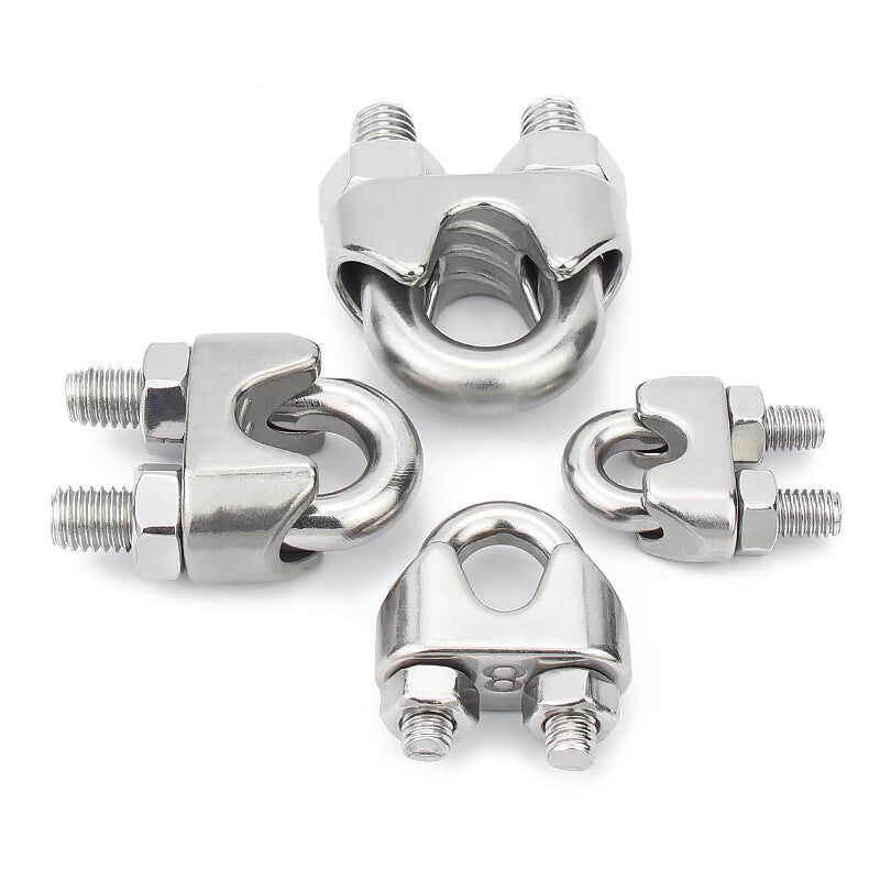 Tengchi (CT) 304 Stainless Steel Chucks, U-Shaped Clamps, Cat Paw-Shaped Ingot-Shaped Clamps, M6 (Pack of 10)