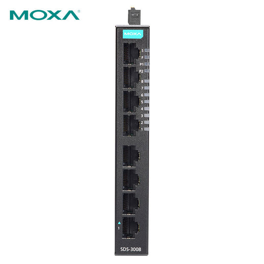 Moxa 8-port simple managed 100M industrial Ethernet switch; SDS-3008