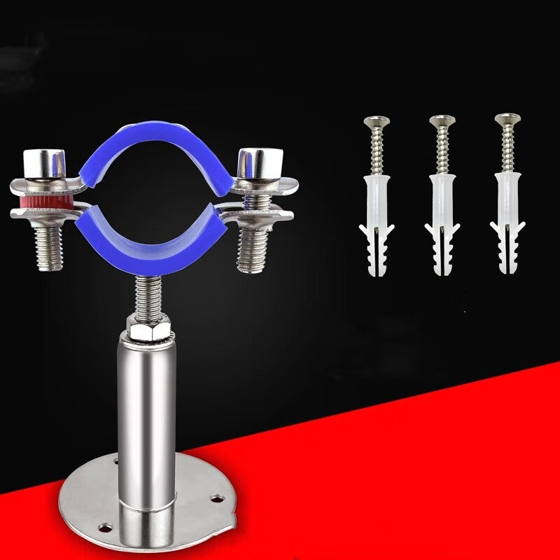 Shanhe Industrial Products Stainless Steel Pipe Clamps, Fixing Clips, Gas Pipeline Support Brackets, Pipe Hoops, Water Pipe Supports Φ38-40, Column Height 50-100mm