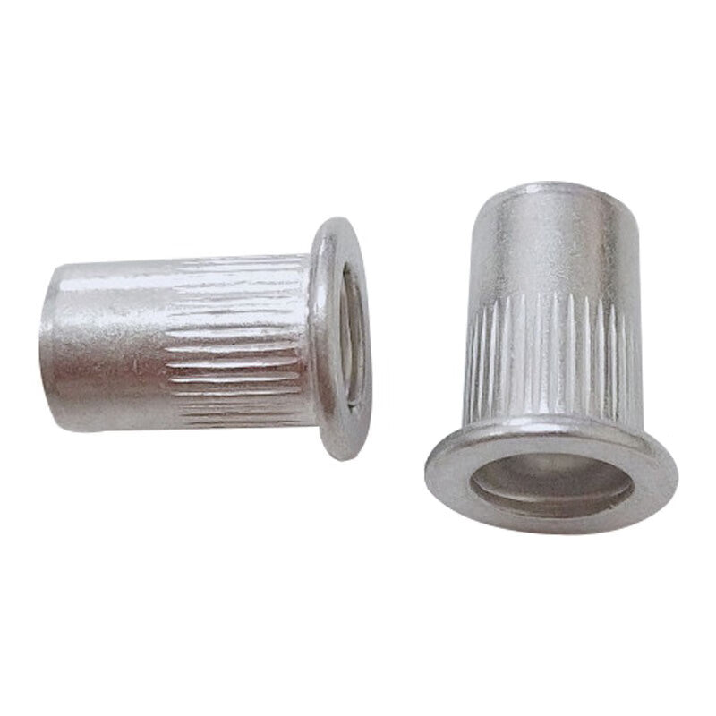 Jing Shi Aluminum Rivet Nuts with Vertical Knitting, Flat Head, M8 (200 pieces) Unit: Package CD152