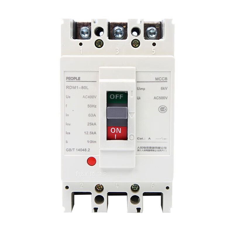 PEOPLE RDM1 Molded Case Circuit Breaker NM1 3P 80A - Reliable Protection