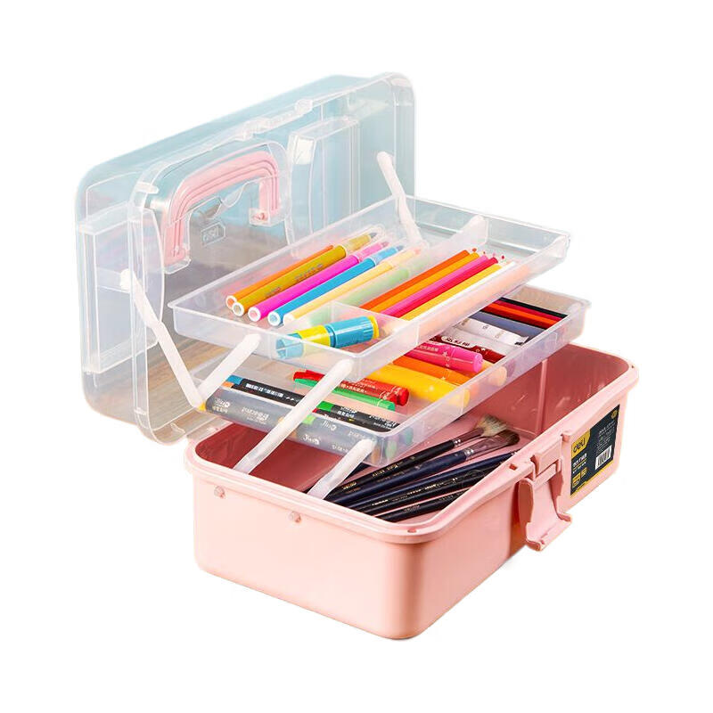 Deli Tools Folding Tool Box - 13-inch Powder; DL432013B