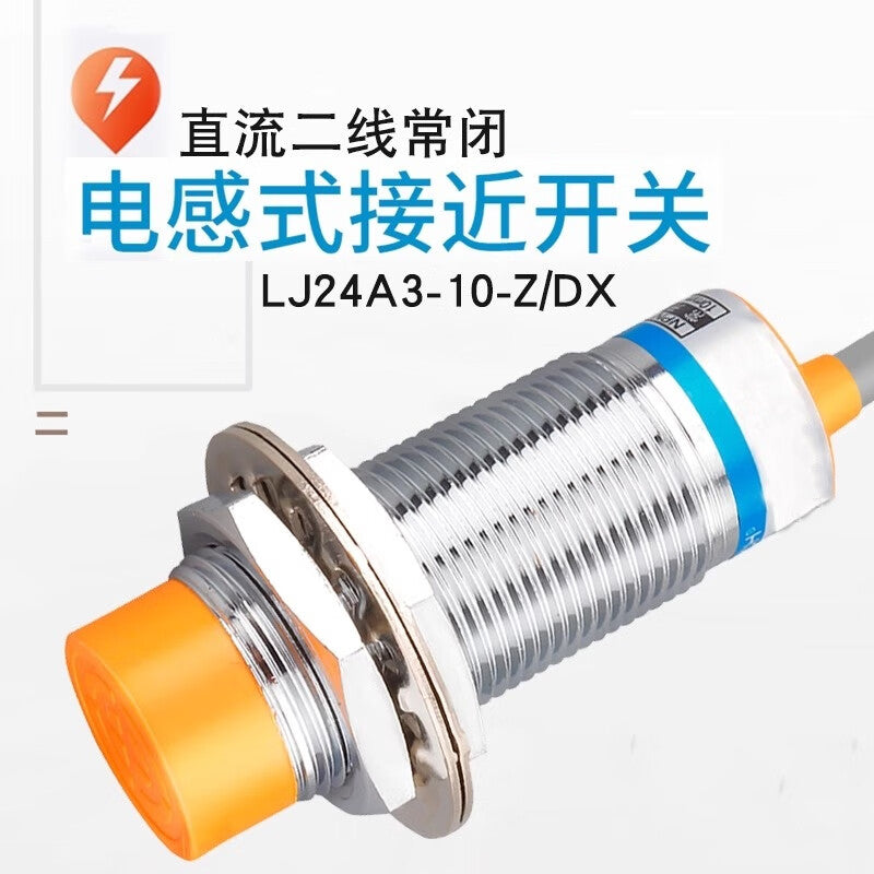 Xinkaichen proximity switch LJ24A3-10-Z/DX DC two-wire normally closed M24 metal sensor 12V 24V 36V (2 pieces)