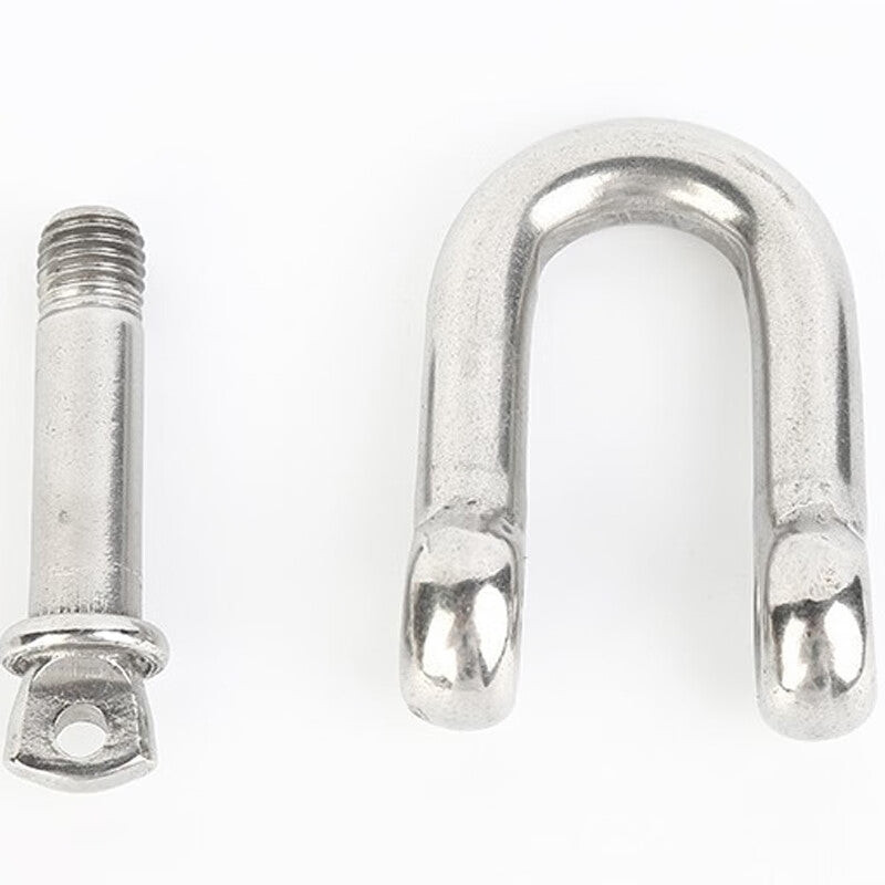 Deyu Utilities Stainless Steel D-Type Shackles, Lifting Shackles, High-Strength Shackles, Chain Connectors - Price per Pack (M5, 5 Pack)