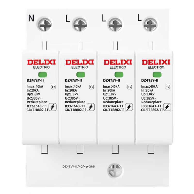 Delixi Electric DZ47sY-II Surge Protector 40kA 4P 385V