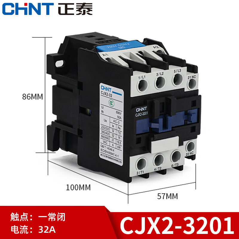 Chint CJX2-3201 32A 220V AC Contactor Relay