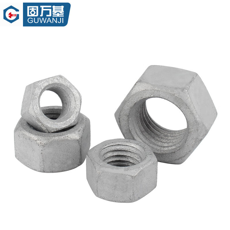 GUWANJI Hex Nuts, Hot-Dip Galvanized Hex Nuts, Grade 8 Hot-Dip Galvanized, Expanded Hole M20 [10 pieces/pack]