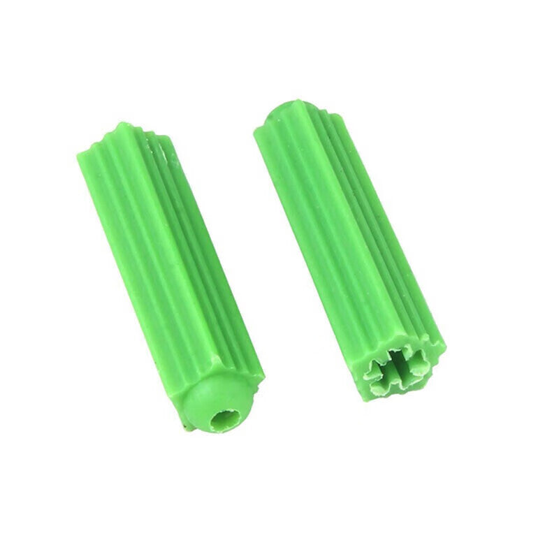 Haisdike Plastic Expansion Tubes, Green Plugs, Wall Plugs, Expansion Screws, Rubber Granules, M6 (2000 pieces) HKqy-16