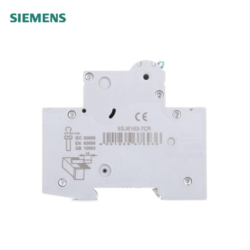 Siemens small circuit breaker green series 63A 1P C 6kA; 5SJ6-C63-1P