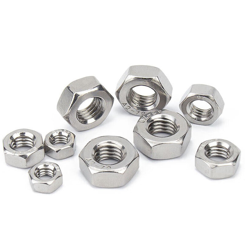 Bingyu BY-866 304 Stainless Steel Nuts, DIN933 M8 Hex Nuts (100 pieces/pack)