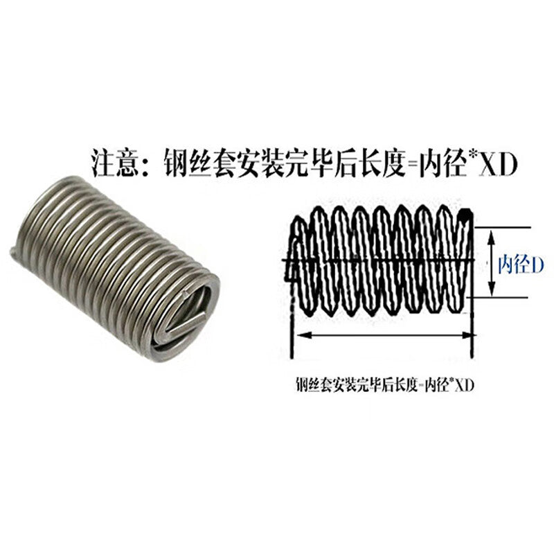 Jingu Lao 304 Stainless Steel Thread Protector Insert, Screw Insert, Wire Insert, M2*0.4*1.5D (10 pieces) KZS-1152