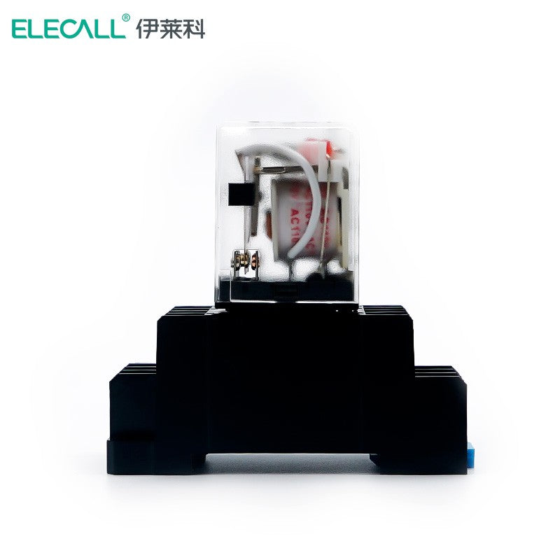ELECALL HH53P small intermediate relay AC three-open three-closed with light and base electromagnetic relay set 11 feet MY3NJ AC110V