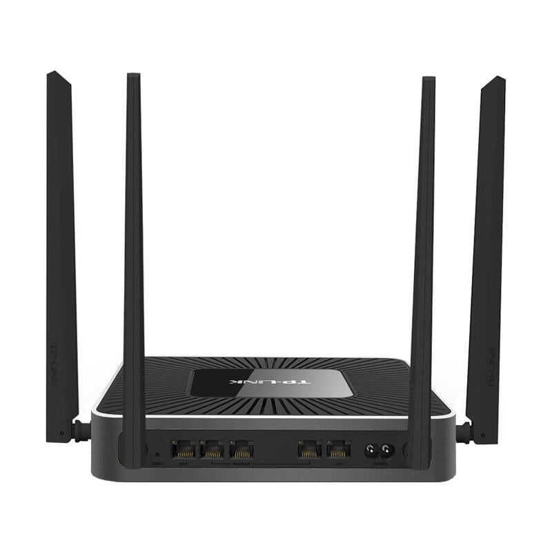 TP-LINK wireless enterprise router, 2 antennas (2.4GHz) + 2 antennas (5GHz), 5 Gigabit ports: 1 USB2.0, recommended capacity: wireless (0), total (100); TL-WAR1200L